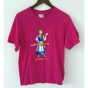Vintage Q-TEES 'I'm With The Beast' Walt Disney World T-Shirt Made in USA Size S